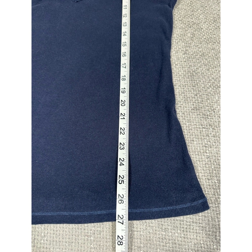 Aeropostale Cami Womens XL Blue Ribbed Lace Trim Tank Top Festival Y2K Preppy - Picture 5 of 10